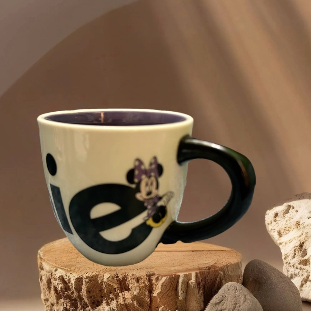 Disney Purple inside  and Black Minnie Mouse Mug